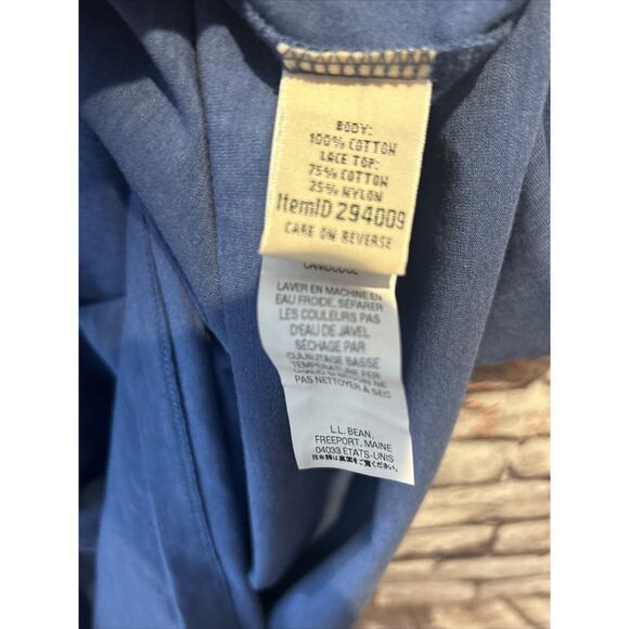 Blue Sleeveless LL Bean Knit Stretch Dress Women’s Size Medium - Picture 2 of 6